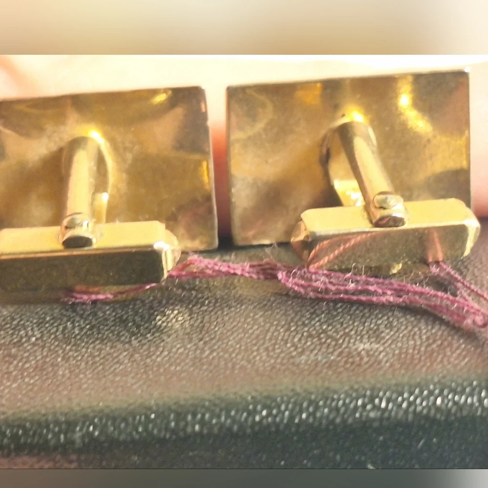 Vintage ANSON | Rectangle, Goldtone Cuff Links